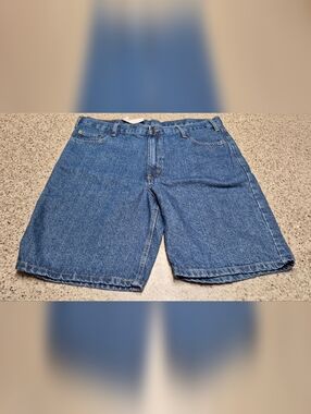 Full Blue Men's Denim Shorts Size 38 Blue 5-Pocket 100% Cotton NWT 9.5" Inseam